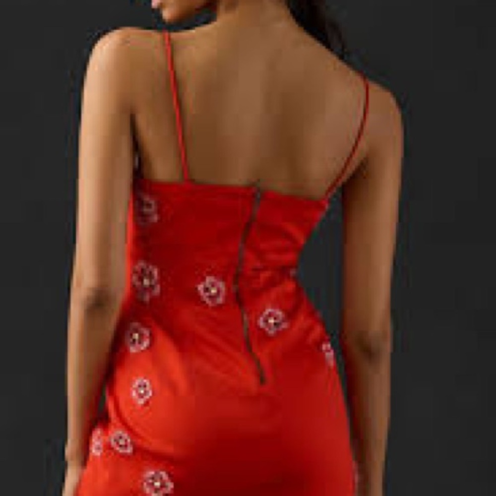 Maeve by Anthropologie 3D Butterfly Spaghetti Strap Mini Dress - Sz 6 - Picture 2 of 7
